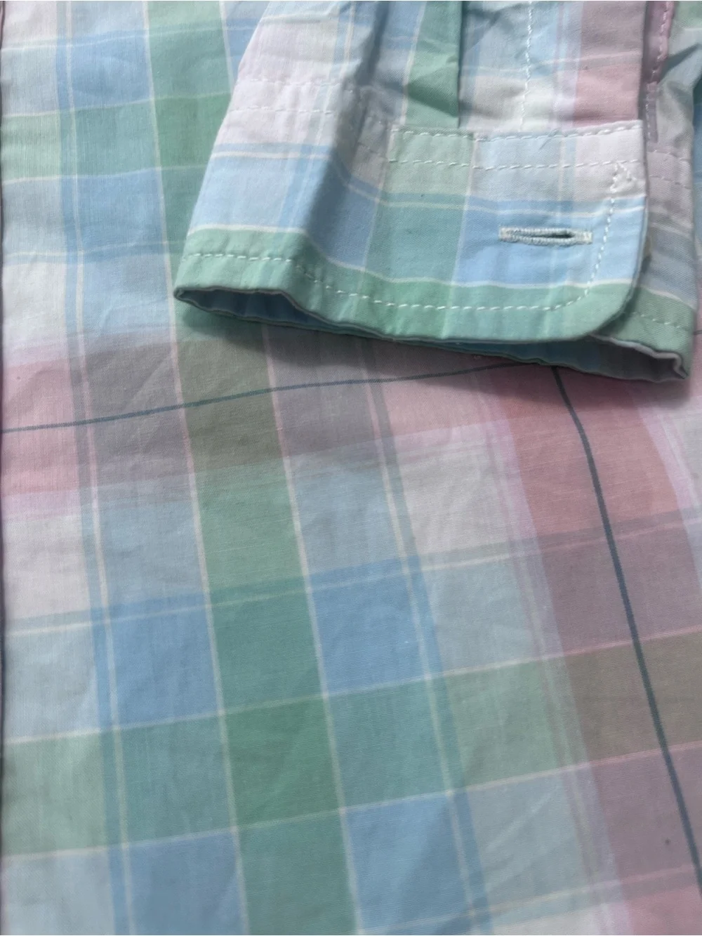 Carter's Youth Pastel Plaid Button-Down Shirt - 100% Cotton Size 14
